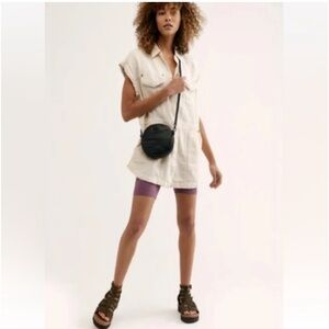 We The Free People Just Say When Oversize Tunic Top Dress Linen  Small